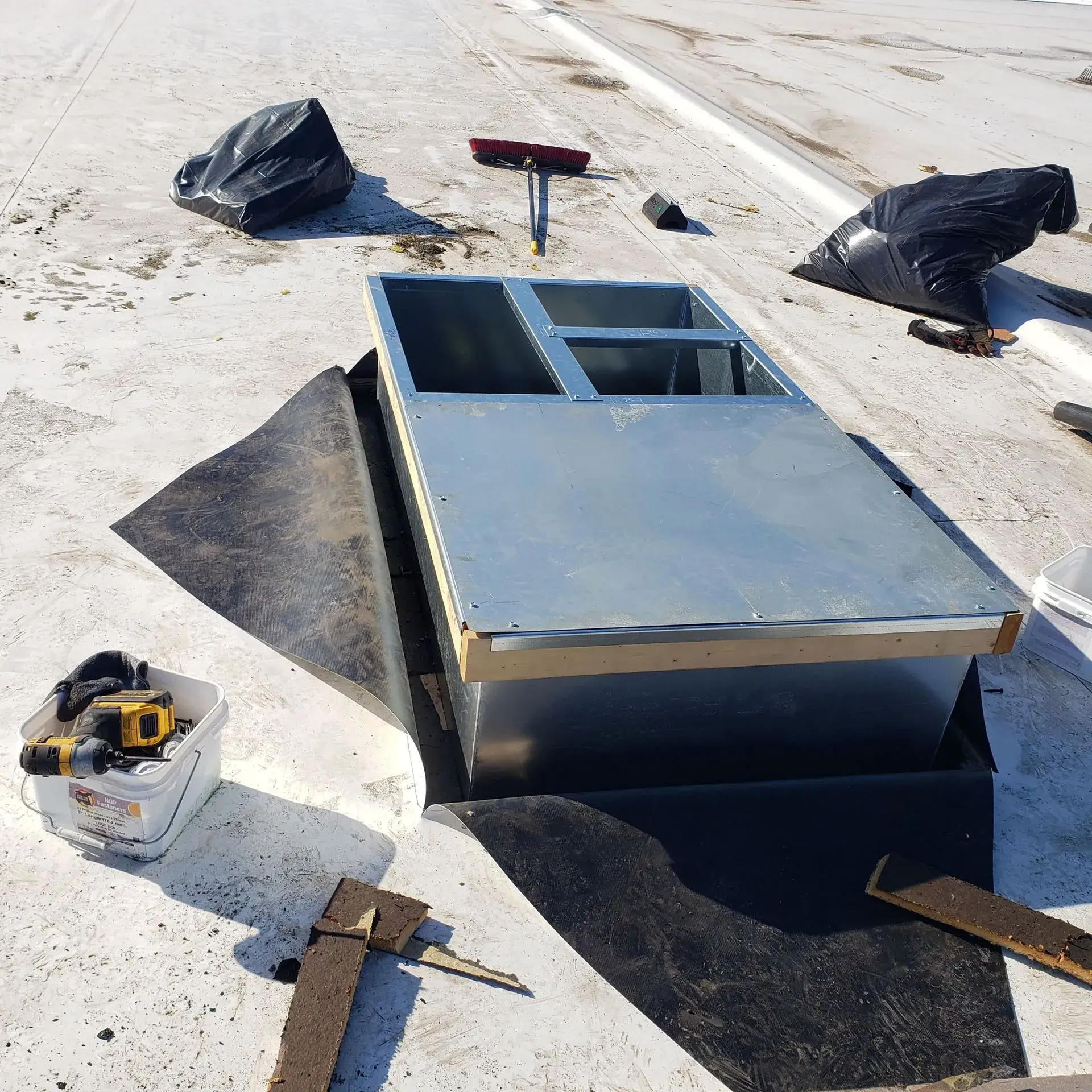 Installation of a New Roof Curb on a Commercial Project in Monroe, WI